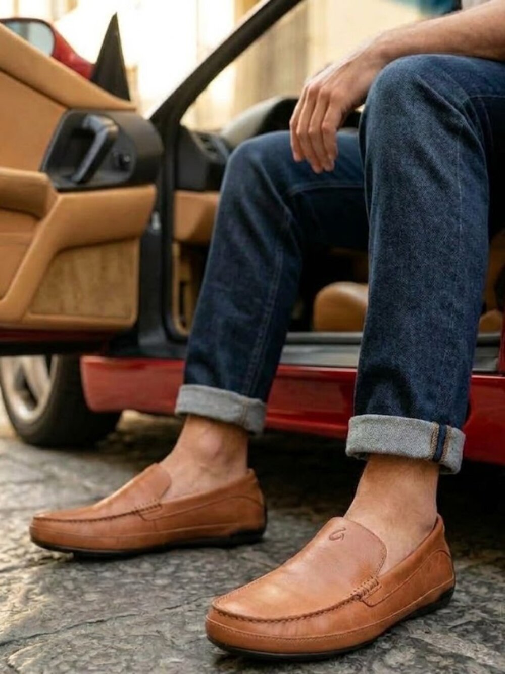 Tommy Bahama Exclusive OluKai Niolo Driver Slip-On Shoes Size 10.5 $150 Fox